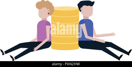 Sharing profits icon isolated on white background Stock Vector