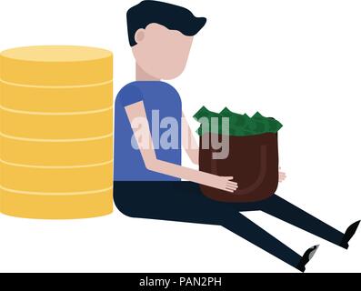 Very rich man icon isolated on white background Stock Vector