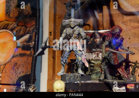 GENOVA, ITALY - MAY 4, 2016: Pirates of the Caribbean, International cinema museum in Genova, Italy. Museum with collections about the popular Hollywo Stock Photo