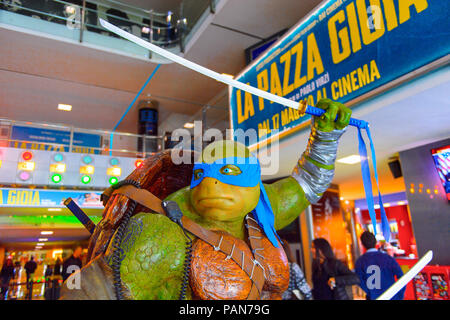 ROME, ITALY- MAY 7, 2016: Ninja Turtle Leonardo as promotion for