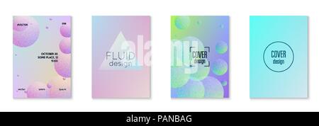 Minimal shapes cover set with holographic fluid Stock Vector