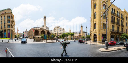 Mansour Assaf mosque in downtown Beirut Central District, Lebanon Stock Photo