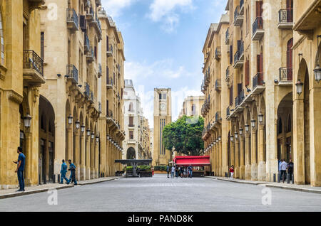 Nejme Square or Place de l'Etoile in downtown Beirut Central District, Lebanon Stock Photo