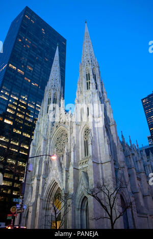 St Patricks Cathedral, 5th Avenue, Manhattan, New York City, NY, USA,  December 30, 2017    Photo © Fabio Mazzarella/Sintesi/Alamy Stock Photo Stock Photo
