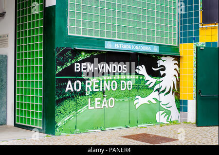 LISBON, PORTUGAL - OCT 17, 2016: Exterior of the Estadio Jose Alvalade, the home stadium for the  Sporting Clube de Portugal Stock Photo