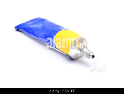 glue tube isolated on white Stock Photo