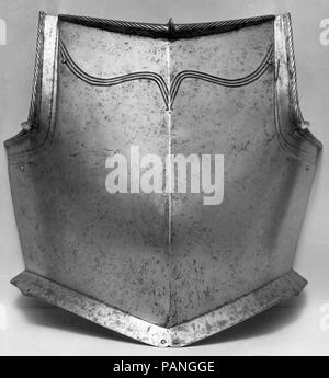 Breastplate. Culture: North German, possibly Brunswick. Dimensions: H. 15 1/2 in. (39.4 cm); W. 15 1/4 in. (38.7 cm); D. 8 in. (20.3 cm); Wt. 7 lb. 3.2 oz. (3265.9 g). Date: third quarter 16th century. Museum: Metropolitan Museum of Art, New York, USA. Stock Photo
