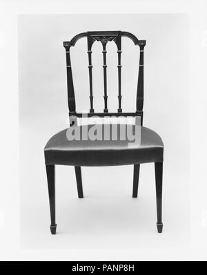 Side Chair. Culture: American. Dimensions: 37 x 21 x 18 in. (94 x 53.3 x 45.7 cm). Date: 1795-1810. Museum: Metropolitan Museum of Art, New York, USA. Stock Photo