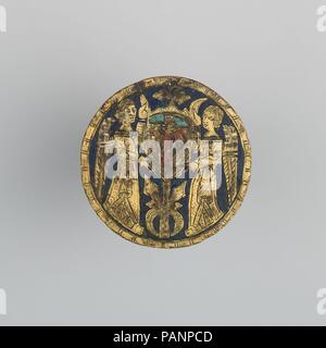 Badge (probably from Horse Harness). Culture: Spanish. Dimensions: Diam. 2 9/16 in. (6.5 cm); Wt. 1.5 oz. (42.5 g). Date: 14th century. Museum: Metropolitan Museum of Art, New York, USA. Stock Photo