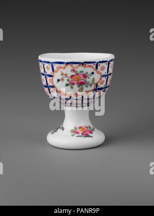 Egg Cup. Culture: British. Dimensions: H. 2 5/8 in. (6.7 cm). Date: ca. 1760. Museum: Metropolitan Museum of Art, New York, USA. Stock Photo