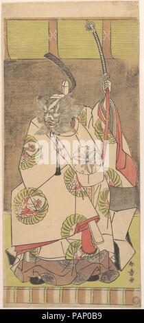 Kabuki Actor Ichikawa Danjuro IV. Artist: Katsukawa Shunsho (Japanese, 1726-1792). Culture: Japan. Dimensions: 12 31/32 x 5 13/16 in. (33.0 x 14.8 cm). Date: 12th month, 1771. Museum: Metropolitan Museum of Art, New York, USA. Stock Photo