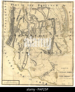 A sketch of the northern parts of New Jersey. 1781 by Hills John ...