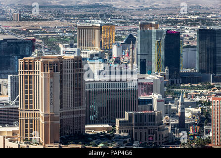 Las Vegas Aerial, Nevada, United States of America, Tuesday, May 29, 2018. Stock Photo