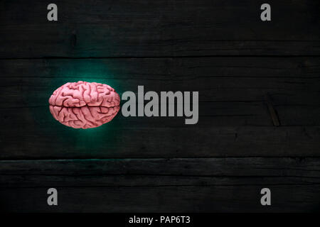 Artificial intelligence, brain gleaming Stock Photo