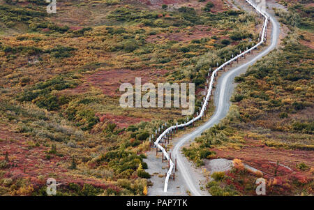 USA, Alaska, Oil Pipeline Stock Photo