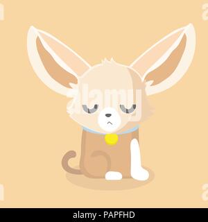 Chihuahua dog on pastel background. Stock Vector