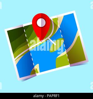 Car Gps Map Mark Icon Vector Outline Illustration Stock Vector Image ...