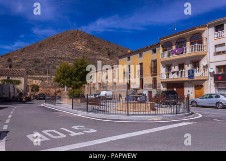Spanish Houses in a Small Mountain Town of Oria,  Almanzora Valley, Almeria province, Andalucía, Spain Stock Photo