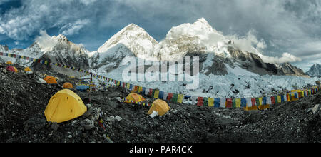 Nepal, Solo Khumbu, Everest, Sagamartha National Park, Base Camp Stock Photo