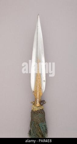 Boar Spear. Culture: German. Dimensions: L. 81 1/8 in. (206.1 cm); L. of head 18 in. (45.7 cm); W. 4 11/16 in. (11.9 cm); Wt. 3 lbs. 8.8 oz. (1610.3 g). Date: 16th century. Museum: Metropolitan Museum of Art, New York, USA. Stock Photo