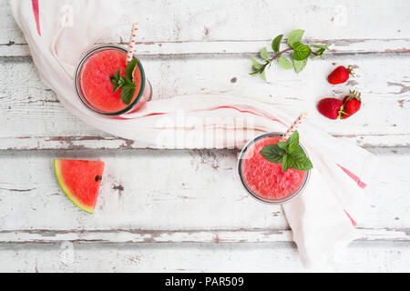 Strawberry watermelon lemonade Stock Photo
