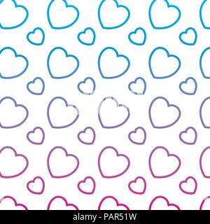 degraded line heart shape love symbol background Stock Vector