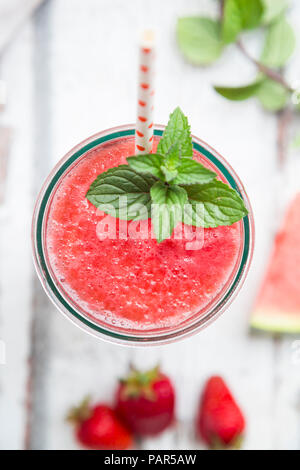 Strawberry watermelon lemonade Stock Photo