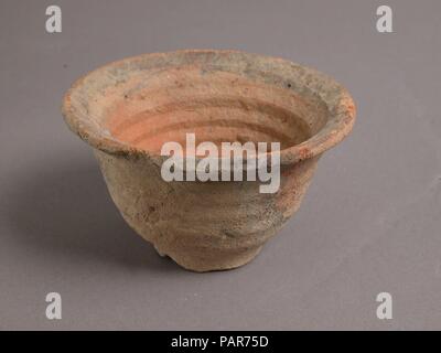 Bowl. Culture: Coptic. Dimensions: Overall: 2 x 3 7/16 in. (5.1 x 8.7 cm). Date: 4th-7th century. Museum: Metropolitan Museum of Art, New York, USA. Stock Photo