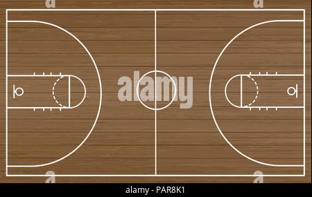 Top view of Basketball court, High angle view of the basketball play  stadium, Wooden floor and black line basketball for tournament match  11201389 Vector Art at Vecteezy