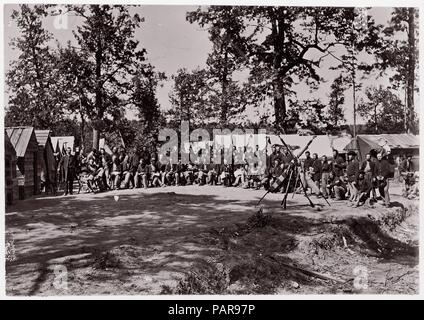 Company C, 9th Indiana Infantry (Sherman's Veterans). Former Attribution: Formerly attributed to Mathew B. Brady (American, born Ireland, 1823?-1896 New York). Date: 1861-65. Museum: Metropolitan Museum of Art, New York, USA. Stock Photo