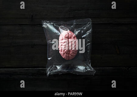 Brain, isolated in plastic bag Stock Photo