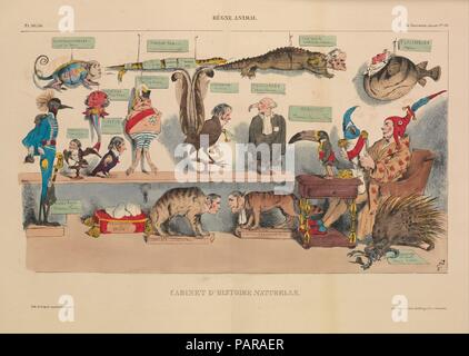 Caricature on Louis Philippe I, King of the French, as victorious Hercules  by Traviès, 1834 Stock Photo - Alamy