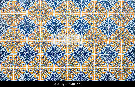 Vintage azulejos, traditional Portuguese tiles Stock Photo