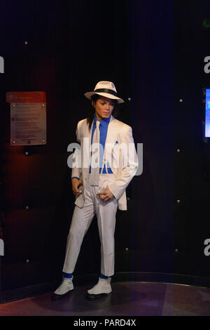 AMSTERDAM, NETHERLANDS - OCT 26, 2016: Michael Jackson, Madame Tussauds wax museum in Amsterdam. One of the popular touristic attractions Stock Photo