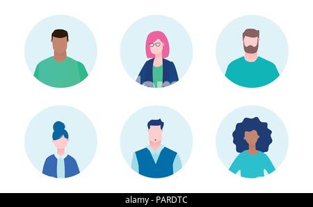 International business team - flat design style illustration Stock Vector