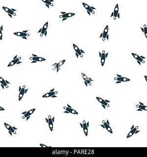 Rocket seamless pattern cover. Rocket icon creative design. Wallpaper, web design, textile, printing and UI and UX usage. Stock Vector