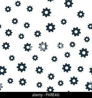 Gear seamless pattern cover. Gear icon creative design. Wallpaper, web design, textile, printing and UI and UX usage. Stock Vector