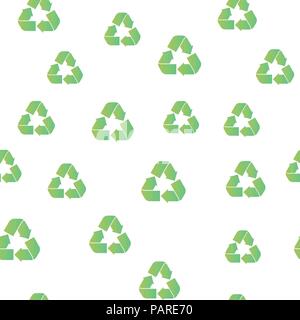 Recycling seamless pattern cover. Recycling icon creative design. Wallpaper, web design, textile, printing and UI and UX usage. Stock Vector