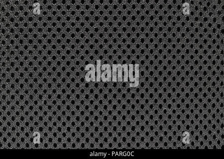 Background surface of grey fabric with black little holes on it Stock Photo