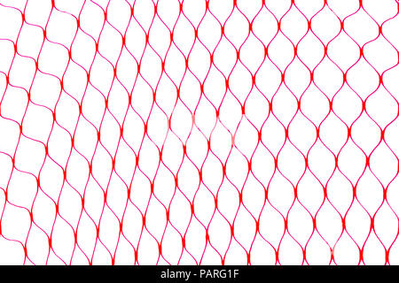 Red hexagon shape net on the white background surface Stock Photo