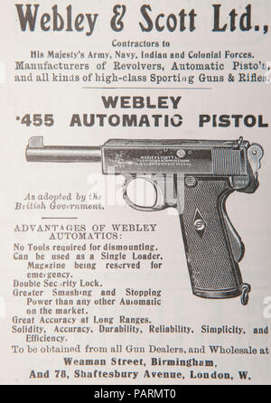 BOYS TOY, 'BULLY BOY' PEA-SHOOTER PISTOL 1/6 (one shilling and sixpence) -  A 1920's advertisement from a copy of the English publication ' Buffalo  Bill's Library' (Aldine Publishing Co, Ltd. ) that