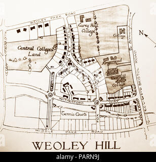 Bournville Village plan Stock Photo