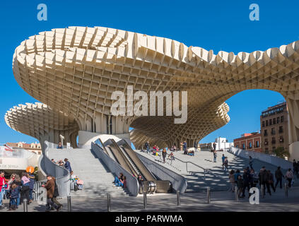 Metropol Parasol, Seville, Espacio Metropol Parasol, Incarnation Square, Plaza de la Encarnation, Spain, Europe - modern architecture Stock Photo