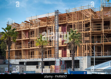 House building - Apartments construction site in California, USA Stock Photo