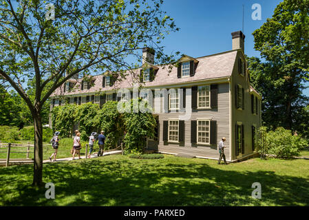 John Adams house during his presidential manadte, Adams National Historical Park in Quincy, MA. Stock Photo