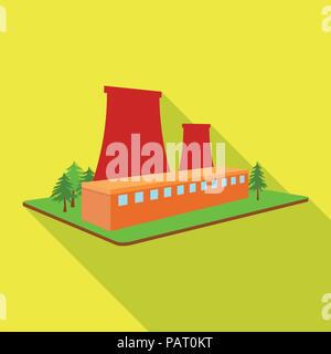 Metallurgical plant. Factory and industry single icon in flat style isometric vector symbol stock illustration . Stock Vector