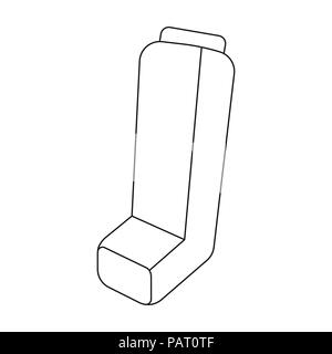 Inhaler icon in outline style isolated on white background. Medicine and hospital symbol vector illustration. Stock Vector