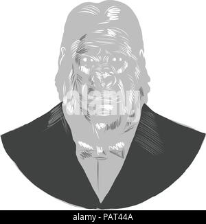 https://l450v.alamy.com/450v/pat44a/drawing-sketch-style-illustration-of-an-elegant-hipster-and-well-groomed-gorilla-ape-or-primate-wearing-a-tuxedo-or-business-suit-and-bow-tie-viewed-pat44a.jpg