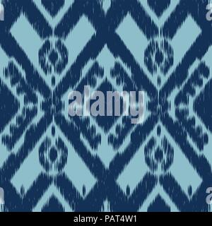 Tribal design with chevron, ikat ornaments. Seamless pattern in Aztec style. Hand Drawn folklore pattern Stock Vector