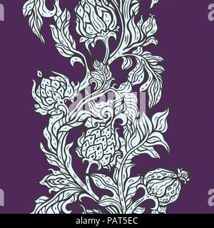 Exotic Garden. Hand drawn floral pattern, vintage style Stock Vector